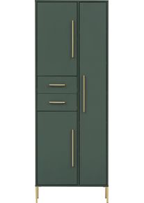 Garderobenschrank Welltime "Kent mit goldfarbenen Griffen", gr&uuml;n (waldgr&uuml;n), B:67,1cm H:184,3cm T:33,1cm, FSC-zertifizierter Holzwerkstoff, Schr&auml;nke, Garderobenschrank, Breite 67,1 cm, made in Germany