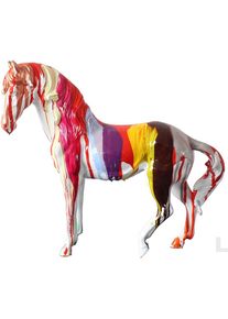 Skulptur Gilde "Figur Pferd Cavallo", mehrfarbig, B:34cm H:31cm T:10cm, Kunstharz, Dekofiguren, Skulptur