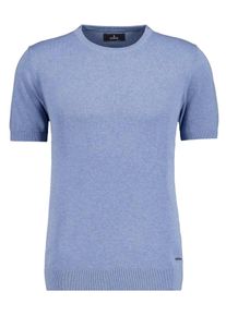 Rundhalspullover Ragman, Herren, Gr. 50, mittelblau, 726, Strick, 100% Baumwolle, Pullover Rundhalspullover