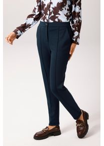 Jerseyhose Aniston CASUAL, Damen, Gr. 40, N-Gr, marine, Jersey, Obermaterial: 63% Polyester, 32% Viskose, 5% Elasthan, unifarben, figurumspielend lang, Hosen Jerseyhose, mit Biesen verziert