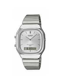 Chronograph CASIO VINTAGE, silber (edelstahlfarben, silberfarben), Armbanduhren, Damen, Chronograph, Quarzuhr, Armbanduhr, Damenuhr, Herrenuhr, Edelstahlarmband, analog