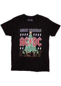 AC/DC Unisex Vrolijk Kerstmis T-shirt voor volwassenen (Zwart)