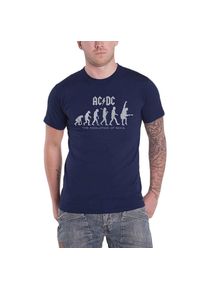 AC/DC Unisex Volwassenen De Evolutie van Rock T-Shirt (Marineblauw)