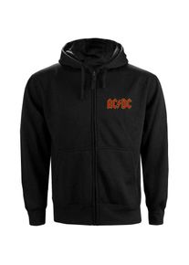 AC/DC Unisex Adult Back Print Logo Full Zip Hoodie (Zwart)