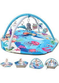 Tfder Spieldecke mit Spielbogen | mehrfarbig