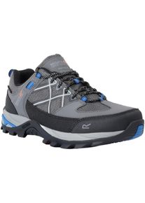 Wanderschuh Regatta "Samaris III Low", Herren, Gr. 47, grau (grau, blau), Obermaterial: 52% Polyurethan PU. 48% Polyester PES., Schuhe Wanderschuh