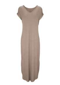 Heine Damen Maxikleid mit seitlichen Taschen in sand ,Gr&ouml;&szlig;e 34, Witt, 95% Viskose, 5% Elasthan