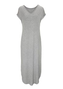Heine Damen Maxikleid mit seitlichen Taschen in grau-melange ,Gr&ouml;&szlig;e 42, Witt, 62% Polyester, 33% Viskose, 5% Elasthan