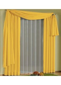 Freihanddeko WIRTH "Daria" Gr. 4, gelb, B:135cm H:600cm, Polyester, Gardinen, Freihanddeko