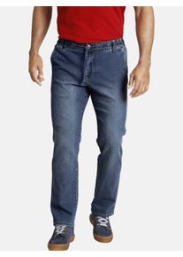 Schlupfjeans Jan Vanderstorm "Schlupfjeans VERTTI", Herren, Gr. 62, N-Gr, blau, Obermaterial: 75% Baumwolle CO. 23% Polyester PES. 2% Elasthan EL., comfort fit, Hosen Schlupfjeans