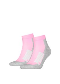 Kurzsocken Puma "Puma UNISEX BWT CUSHIONED QUARTER 2P", Damen, Gr. 39-42, rosa (basic pink), Baumwollmischung, normal, Socken Kurzsocken, Zweifarbig, Rippenb&uuml;ndchen