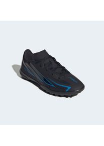 Fu&szlig;ballschuh adidas Performance "F50 HYPERFAST CLUB KIDS, ROLLRASEN", Kinder, Gr. 31, core schwarz, core schwarz, lucid ray blau, Synthetik, Schuhe Fu&szlig;ballschuh, f&uuml;r Kinder & Jugendliche