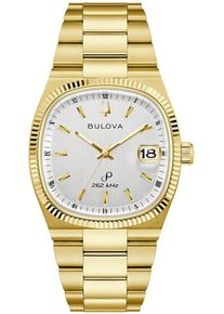 Quarzuhr Bulova "Super Seville", gold (goldfarben, wei&szlig;), Armbanduhren, Damen, Quarzuhr, Armbanduhr, Damenuhr, Herrenuhr, unisex, analog, Edelstahlarmband