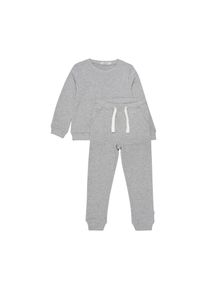 Langarmshirt & Hose Minymo "Hausanzug MISweat", Jungen, Gr. 92, grau (grau melange), Obermaterial: 60% Baumwolle CO. 40% Polyester PES., KOB Set-Artikel Langarmshirt & Hose