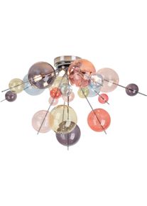 N&auml;ve N&Auml;VE Deckenleuchten "Explosion", bunt, 6, &Oslash; 57cm H: 38cm, 1 Stk., Leuchten, kleine und gro&szlig;e pastellfarbene Glaskugeln, 6x G9 exkl., D: 57cm, Deckenleuchten