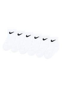 Socken Nike Sportswear "NHN SWOOSH 6PK INFANT ANKLE SO", M&auml;dchen, Gr. 98-104, wei&szlig;, Obermaterial: 52% Baumwolle, 43% Polyester, 5% Elasthan, Socken Socken, f&uuml;r Babys, 6er-Set, weiches, elastisches Material, elastischer Bund