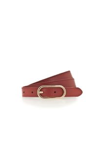 Lederg&uuml;rtel Tamaris "Claudia Gold", Damen, Gr. 95, rot, Rindsleder, unifarben, G&uuml;rtel Lederg&uuml;rtel, mit schmaler Schlie&szlig;e, 2 cm breit, aus Rindsleder, unifarben