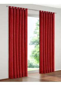 Vorhang WIRTH "Trondheim 234 g/m&sup2;" Gr. 6, rot, B:132cm H:245cm, Chenille, Polyacryl, Gardinen, Vorhang