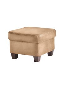 Hocker Home Affaire "Budapest", beige (sand), B:60cm H:40cm T:60cm, sch&ouml;n changierende Chenille aus 44% Polyacryl, 37% Polyester und 19% Baumwolle;strapazierf&auml;higes Microfaser aus 100% Polyester;angenehm weiche Wildlederoptik Melrose aus 100% Polyester, Hocker, Hocker