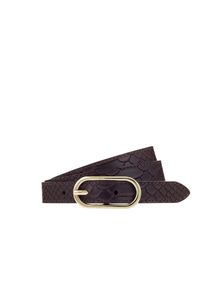 Lederg&uuml;rtel Tamaris, Damen, Gr. 90, braun (dunkelbraun), Rindsleder, gemustert, unifarben, G&uuml;rtel Lederg&uuml;rtel, mit Doppelschlie&szlig;e, gemusterte Optik, im Casual Stil