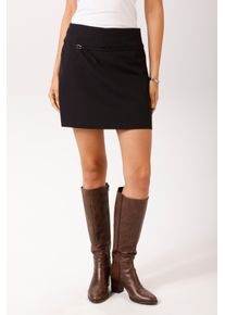 Shorts Aniston CASUAL, Damen, Gr. 34, N-Gr, marine, braun, Web, Obermaterial: 65% Polyester, 35% Viskose, gemustert, kariert, figurumspielend mini, Hosen Shorts, in Minirock-Optik - NEUE KOLLEKTION