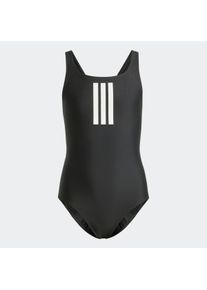 Badeanzug adidas Performance "3S MID SUIT GY", M&auml;dchen, Gr. 152, N-Gr, schwarz-wei&szlig; (schwarz, wei&szlig;), Obermaterial: 78% Polyamid, 22% Elasthan, Badeanz&uuml;ge Badeanzug, f&uuml;r Kinder, sportlicher Badeanzug