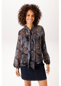 Schlupfbluse Aniston CASUAL, Damen, Gr. 36, bunt (marine, petrolblau, dunkelbraun, braun, hellbraun, beige), Chiffon, Obermaterial: 100% Polyester, Paisley, bedruckt, gemustert, leicht transparent, figurumspielend, V-Ausschnitt, Raglan&auml;rmel elastischer Bund mit Gummizug, Blusen Schlupfbluse, im trendfarbenen Paisley-Muster - NEUE KOLLEKTION