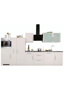 Wiho-K&uuml;chen K&uuml;chenzeile WIHO K&Uuml;CHEN "Cali", beige (k&uuml;che: natur, korpus: cashmerefarben, arbeitsplatte: granit grau), B:360cm T:60cm, Komplettk&uuml;chen-Sets, K&uuml;chenzeile, mit E-Ger&auml;ten, Breite 360 cm