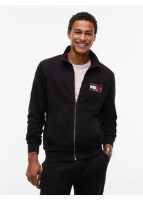 Sweatjacke Tommy Hilfiger "BRAND LOVE SMALL FLAG REGULAR", Herren, Gr. XL, schwarz, Sweatware, Obermaterial: 100% Baumwolle, regular fit, B&uuml;ndchen, Sweatjacken Sweatjacke