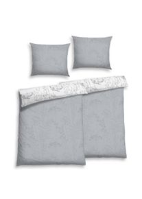 Wendebettw&auml;sche Florella "Isabel silber Flausch-Flanell, 100% Baumwolle", grau (silber), B/L: 140cm x 200cm, 2 Stk., 2 Stk., Flanell, B/L: 70cm x 90cm, Flanell, Obermaterial: 100% Baumwolle CO., Bettw&auml;sche, Wendebettw&auml;sche