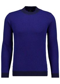 Rundhalspullover Ragman, Herren, Gr. 48, blau (marineblau), Strick, 90% Wolle 10% Baumwolle, Pullover Rundhalspullover