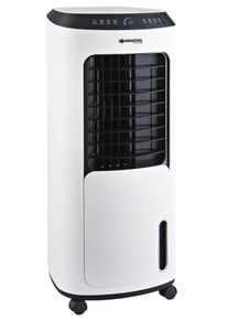 Sonnenk&ouml;nig Standventilator SONNENK&Ouml;NIG "Air Fresh 15, Leistung 200W, LED Display, Wasserstandanzeige", wei&szlig;, B:41cm H:93cm T:40cm, Ventilatoren, Standventilator, entnehmbarer Wassertank mit Fach f&uuml;r K&uuml;hlelemente, Soft-Touch-Display