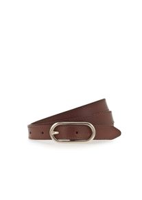 Lederg&uuml;rtel Tamaris "Claudia Gold", Damen, Gr. 95, braun (cognac), Rindsleder, unifarben, G&uuml;rtel Lederg&uuml;rtel, mit schmaler Schlie&szlig;e, 2 cm breit, aus Rindsleder, unifarben