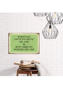 Metallbild queence "Viel vor", schwarz (farbe bild(er): schwarz), B:30cm H:20cm, Metall, Stahl, Bilder, Metallbild, Stahlschilder
