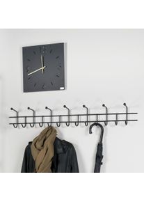 Garderobenhalter SPINDER DESIGN "Barato", schwarz, B:119cm H:18cm T:11cm, Metall, Garderobenhalter, Garderobenhalter, Metall, Breite 119 cm