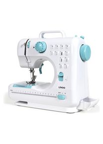 LIVOO Tragbare N&auml;hmaschine, N&auml;hmaschine, Blau, Weiss