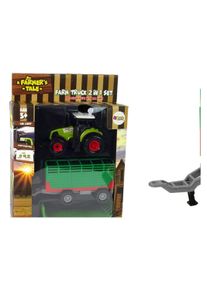 Lean Toys Traktor mit Anh&auml;nger-Bauernhof-Auto