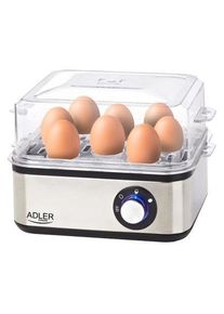ADLER AD 4486 Silber, Eierkocher, Silber