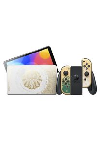 Nintendo Switch OLED Console - The Legend of Zelda: Tears of the Kingdom Edition, Spielkonsole, Weiss, Gold, Gr&uuml;n