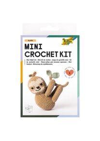 Folia Mini Crochet Set SLOTH, Handarbeitsset, Mehrfarbig