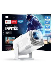 Wolfang Mini-Projektor Full HD 1080P (Full HD, 26000 lm), Beamer, Schwarz