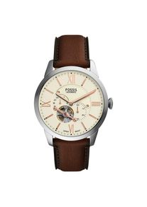 Fossil, Armbanduhr, Herrenuhr TOWNSMAN, Mehrfarbig, Weiss, Schwarz, Braun, Silber, (Analoguhr, 44 mm)