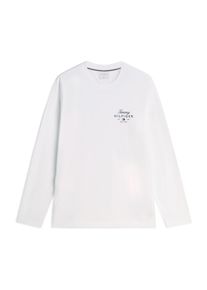 Tommy Hilfiger M&aelig;nd Bluser & t-shirts 'Logo Long Sleeve' r&oslash;d / sort / hvid St&oslash;rrelse XXL