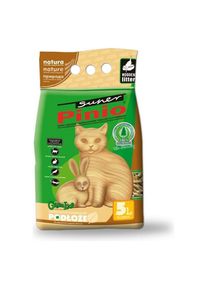 Certech Katzenstreu Super Pinio Natural 5 l - Katzenstreu aus Holz (Nicht klumpend, Nicht staubend, Schnell absorbierend, 5 l), Katzenstreu