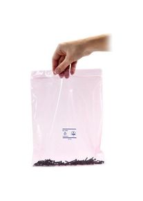 Safeguard, Verpackungsmaterial, ESD-Beutel, rosa, ableitend, Zip-Verschluss, 90 &mu;m, 127 x 203 mm, 100 St&uuml;ck (100 Stk.)