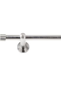 Gardinenstange SN DECO GROUP "Gardinenstange Brest &Oslash; 19 mm, 1-l&auml;ufig, Fixma&szlig;, verschraubt, Stahl", edelstahl optik, B/L: 120cm &Oslash; 19mm, Gardinenstangen, Gardinenstange
