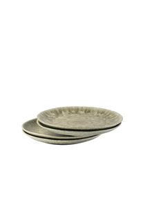 Teller-Set GIPFELST&Uuml;CK "Moos'N'Stein", gr&uuml;n, 4, Geschirr-Sets, Teller-Set