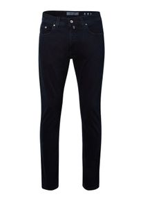 Stretch-Jeans Pierre Cardin "Lyon Tapered", Herren, Gr. W38/L34, L&auml;nge 34, blau, schwarz used, Obermaterial: 90% Baumwolle CO. 8% Elastomultiester ELE. 2% Elasthan EL., uni, modern fit, Jeans Stretch-Jeans, mit Dornschlaufe f&uuml;r die G&uuml;rtelschnalle