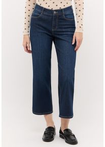 7/8-Jeans Angels "LAIA", Damen, Gr. 42, N-Gr, schwarz indigo used, Denim/Jeans, Obermaterial: 92% Baumwolle, 6% Polyester, 2% Elasthan, weit 7/8-L&auml;nge, Jeans 7/8-Jeans, weite Passform, aus Baumwollmischung, mit G&uuml;rtelschlaufen