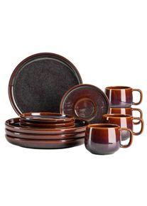 M&auml;ser Fr&uuml;hst&uuml;cks-Set M&Auml;SER "Elina Uno", braun (rot, braun), Fr&uuml;hst&uuml;cks-Sets, Fr&uuml;hst&uuml;cks-Set
